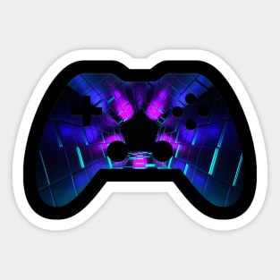 3D Abstract - Gaming Gamer Abstract - Gamepad Controller - Video Game Lover - Graphic Background Sticker